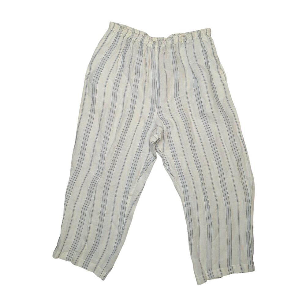 Eskandar Neiman Marcus Striped Linen Pants Size 1 Oversized Lagenlook